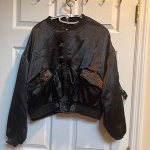 Carmar black medium bomber cargo jacket